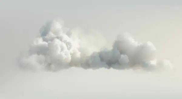 Ρεαλιστικά Σύννεφα Καθαρό Φόντο Εξωτερική Φύση Ουρανός Σκηνή Χνουδωτά Σύννεφα — Διανυσματικό Αρχείο
