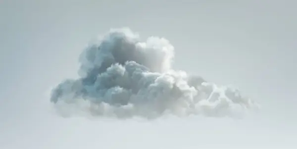 Ρεαλιστικά Σύννεφα Καθαρό Φόντο Εξωτερική Φύση Ουρανός Σκηνή Άσπρα Χνουδωτά — Διανυσματικό Αρχείο