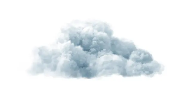 Realistic Cloud Isolated Transparent Background Vector Illustration — Stock Vector