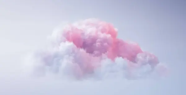 Fantasia Realistica Illustrazione Nuvola Rosa Sfondo Morbido Colori Pastello Cattura Illustrazione Stock