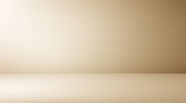 Bej Estetik Minimalist Boş Fotoğraf Stüdyosu. Soyut Gradyan Arkaplan 3d Boş Sahne. Vektör Illustration EPS10