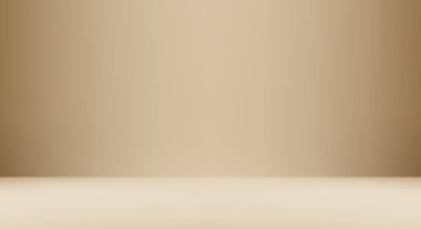 Bej Estetik Minimalist Boş Fotoğraf Stüdyosu. Soyut Gradyan Arkaplan 3d Boş Sahne. Vektör Illustration EPS10