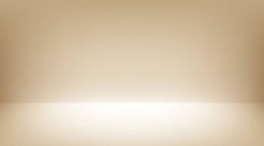 Bej Estetik Minimalist Boş Fotoğraf Stüdyosu. Soyut Gradyan Arkaplan 3d Boş Sahne. Vektör Illustration EPS10