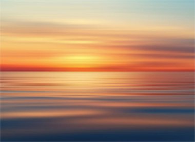 Sakin Deniz Üzerindeki Huzurlu Günbatımı, Dijital Sanat Çeşitli Tasarım Kullanımları İçin Huzur Arkaplanı