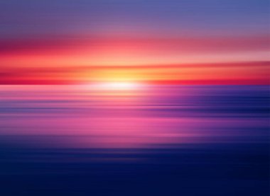 Okyanusun Üzerinde Canlı Renklerle Soyut Gün Doğumu Çizimler için Mükemmel Arkaplan