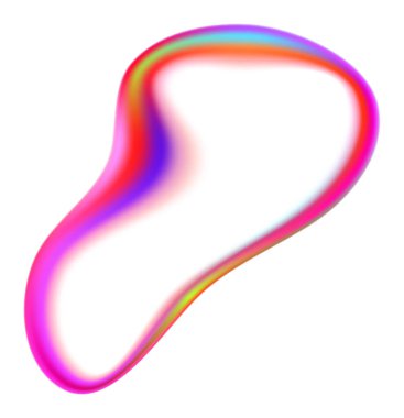 Gökkuşağı Blob Şekil Renk Gradyanı.