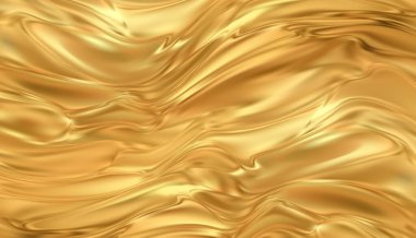 Akışkan Metalik Dalgalarla Soyut Altın Arkaplan, Lüks Tasarım Temaları için Mükemmel Grafik Tasarım, Markalaşma ve Dijital Uygulamalar dahil.