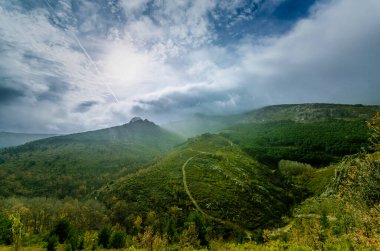 The Chorreras of Despealagua are consecutive waterfalls formed in the bed of the Chorrera stream, a tributary of the Sorbe River, on the north side of the Ocejn peak, near Valverde de los Arroyos. clipart