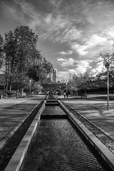 Agustin Rodriguez Sagun Park, a meeting place for different outdoor activities, Madrid.