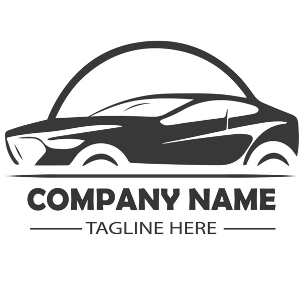Дизайн Логотипа Автомобиля Концепцией Спортивного Автомобиля Иконка Силуэт Белом Фоне — стоковый вектор