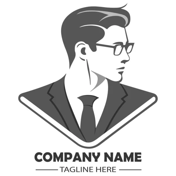 Creative Gentleman Logo Design Векторная Иллюстрация Логотип Компании — стоковый вектор