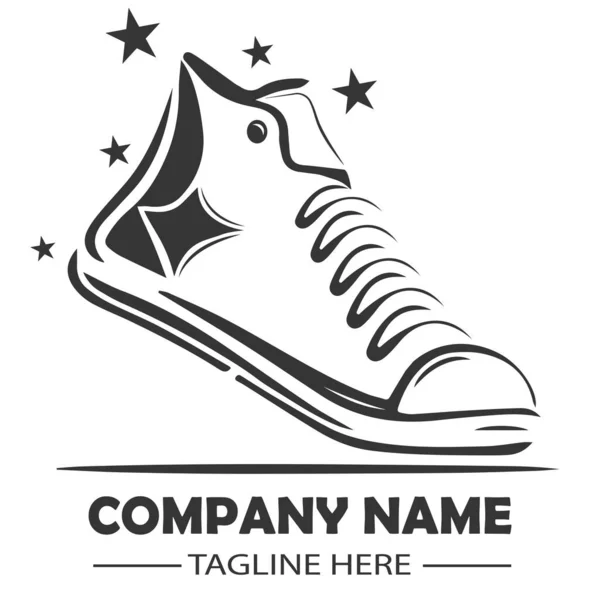 Linia Abstrakcyjny Młody Sneaker Logo Projekt Wektor Graficzny Symbol Ikona — Wektor stockowy