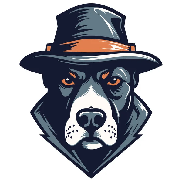 Logo Design Dog Hat Vector Illustration Template — Stock Vector