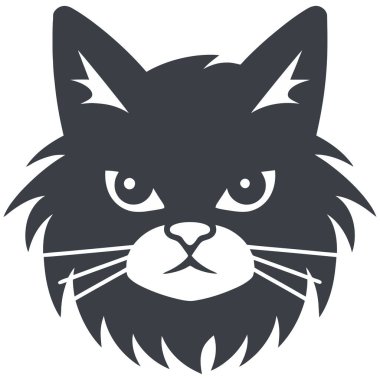 Zarif Siyah ve Beyaz Kedi Vektör Logomuzun cazibesini ve inceliğini kucaklayın.