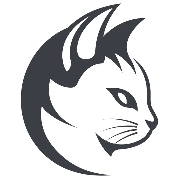 Embrace Charm Sophistication Our Elegant Black White Cat Vector Logo — Stock Vector