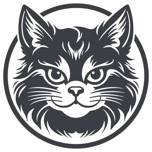 Omfamna Charmen Och Sofistikeringen Med Vår Eleganta Black White Cat — Stock vektor