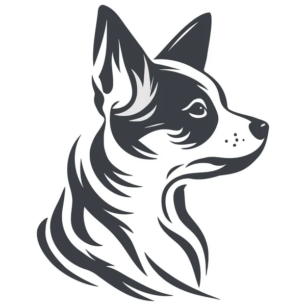 Zachyťte Nadčasovou Eleganci Šarm Našeho Elegantního Black White Dog Vector — Stockový vektor