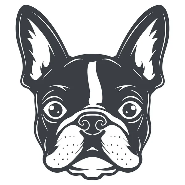 Şirin Fransız Bulldog Vektör Logosu Tasarımı Ile Markanıza Neşe Kişilik — Stok Vektör