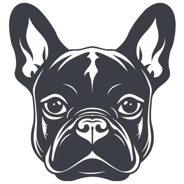 Şirin Fransız Bulldog Vektör Logosu Tasarımı Ile Markanıza Neşe Kişilik — Stok Vektör