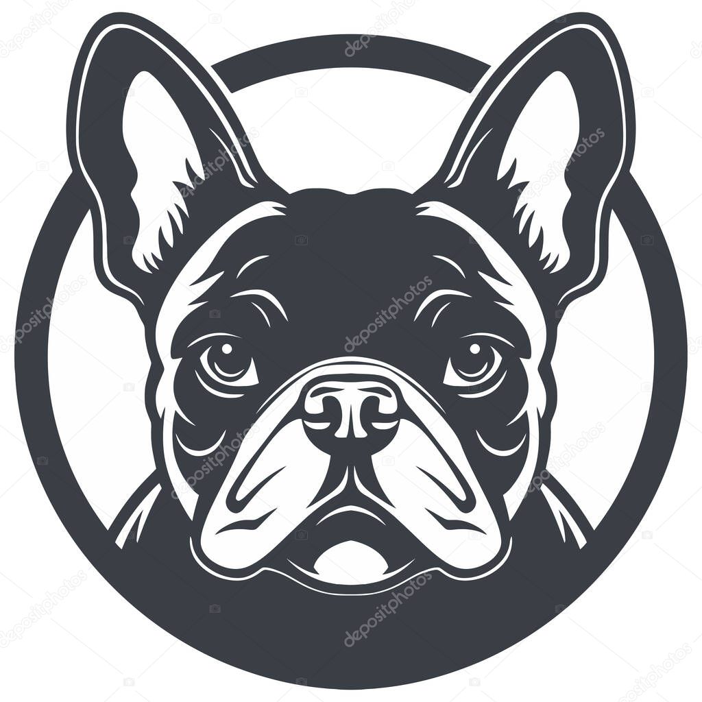 Bring playfulness and personality to your brand with our adorable French Bulldogs Vector Logo Design
