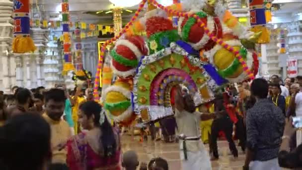 Georgetown Penang Malajsie Února 2023 Muž Tančí Obrovským Kavadim Festivalu — Stock video