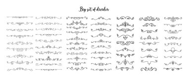 vector big set of divider,pattern lines,dividers clipart