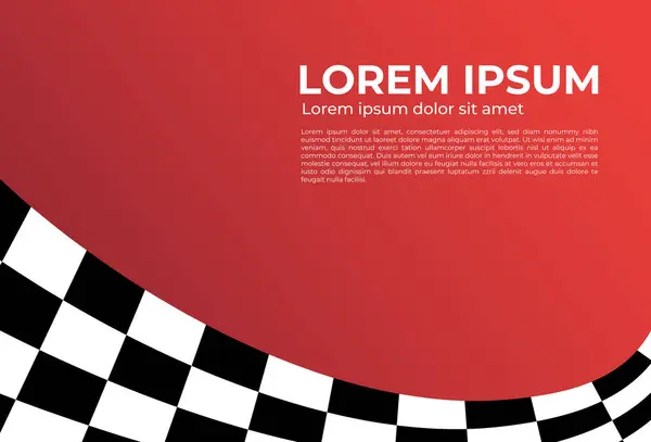 Siyah ve beyaz kareleri olan kareli kırmızı bir zemin. Damalı desen kalın ve dinamik.