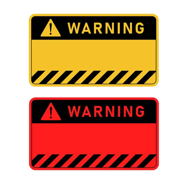 Biri sarı, diğeri kırmızı olmak üzere iki belirgin uyarı işareti, önemli güvenlik uyarıları ve tedbirleri vurguluyor.