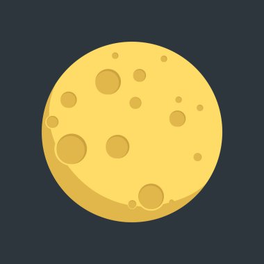 Bu parlak sarı bir ayın büyüleyici bir pikseli. Kraterler koyu bir arkaplanda yer alıyor.