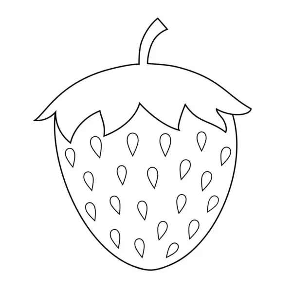 Burada taze, canlı bir çileğin detaylı bir taslağı var. Yemek tasarımları ve yaratıcı temalar için mükemmel.