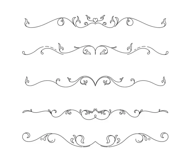 Bu zarif el yazısı ayırıcılar çeşitli projelerde yaratıcı tasarımları ve metinleri geliştirir ve stil katar.