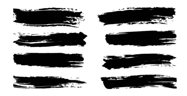 Siyah fırça darbeleri zarif bir şekilde temiz, parlak beyaz bir zemin üzerinde çarpıcı ve çarpıcı bir sanatsal etki yaratır.