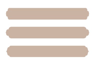 Bu basit, şık bir bej hamburger menüsü simgesi, çağdaş UI ve UX tasarım projelerinde kullanmak için mükemmel.