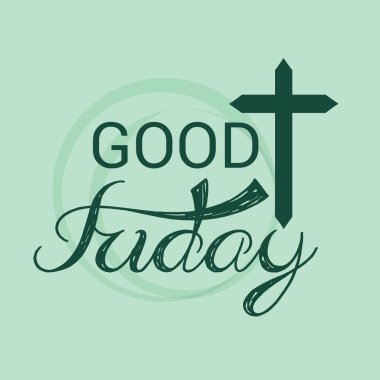 Kutsal Cuma için bir özgeçmişin vektör çizimi. Hıristiyan bayramı.