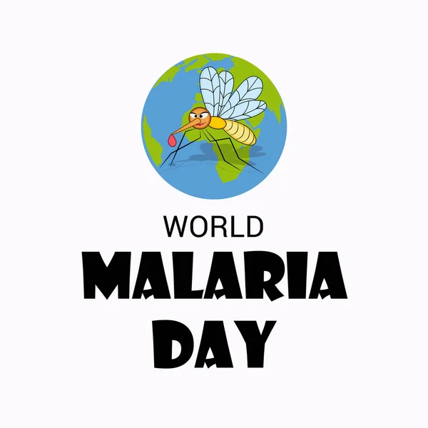 世界疟疾日背景的病媒说明 — 图库矢量图片
