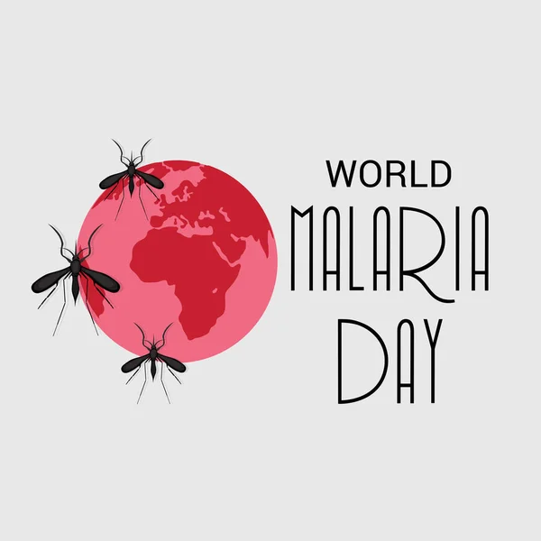 Ilustração Vetorial Fundo Para Dia Mundial Malária — Vetor de Stock