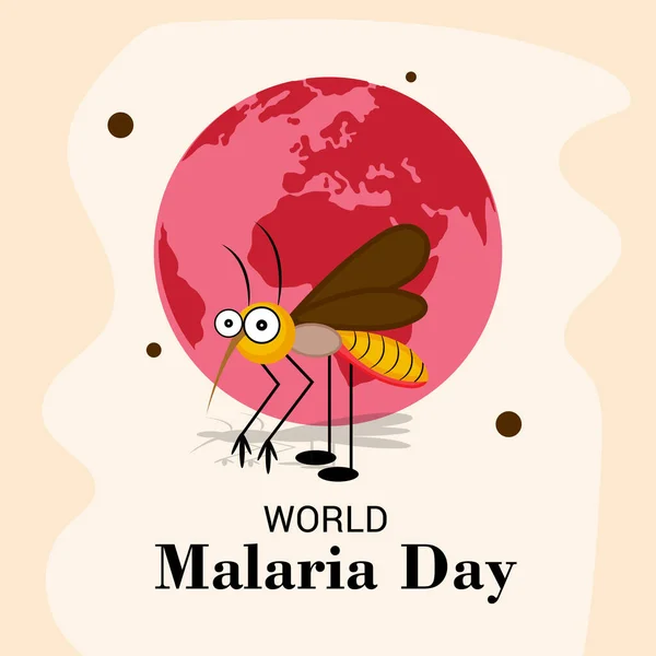 Ilustração Vetorial Fundo Para Dia Mundial Malária — Vetor de Stock