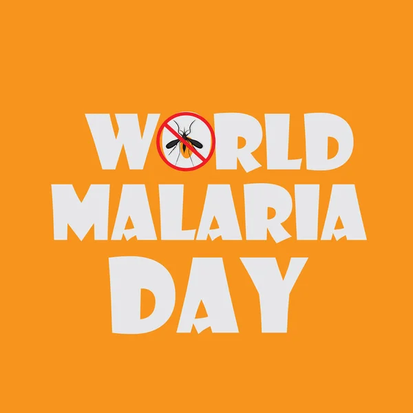 Вектор Ілюструє Початок Всесвітнього Дня Малярії — стоковий вектор