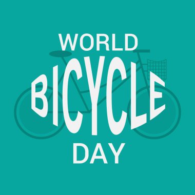 Dünya Bisiklet Günü için bir Arkaplan Vektör illüstrasyonu.