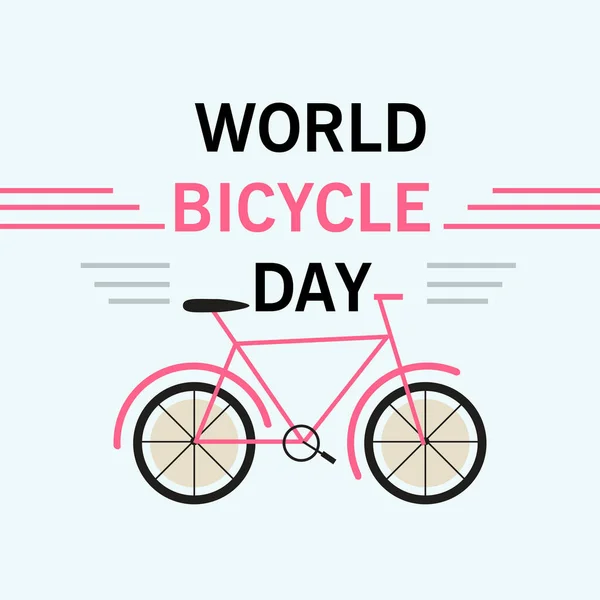 世界自行车日背景的矢量图解 免版税图库矢量图片