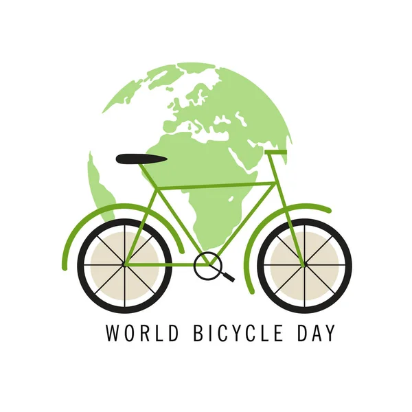 世界自行车日背景的矢量图解 免版税图库插图