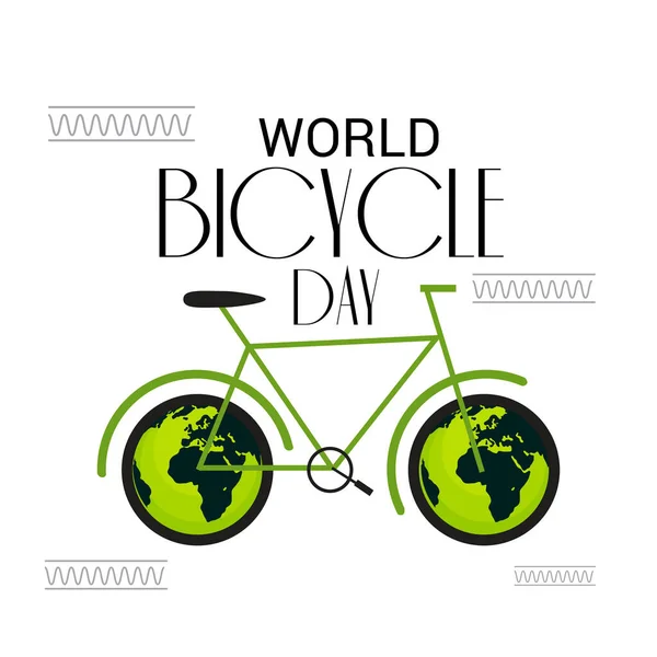 世界自行车日背景的矢量图解 免版税图库矢量图片
