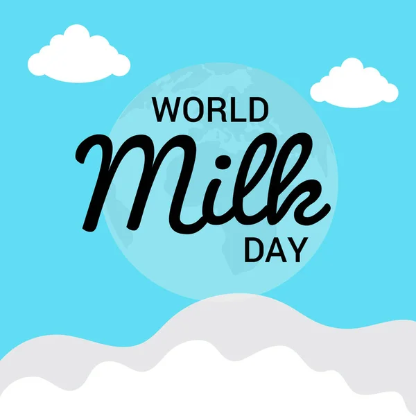 世界牛奶日背景的病媒图解 免版税图库矢量图片
