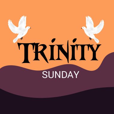 Bir arka plan vektör çizim Trinity Pazar için.