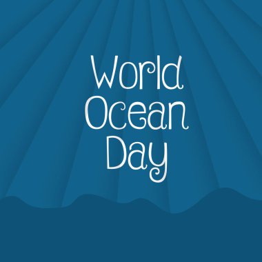 Dünya Okyanus Günü için bir Arkaplan Tanımlama Vektörü.