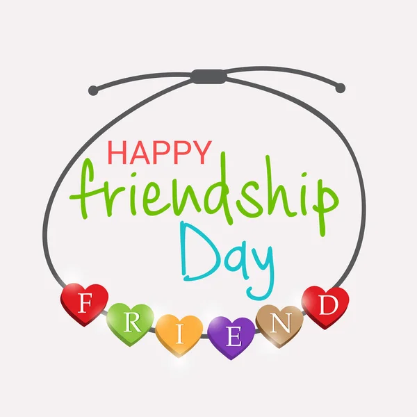 Vector Illustration Background Happy Friendship Day — Stock Vector