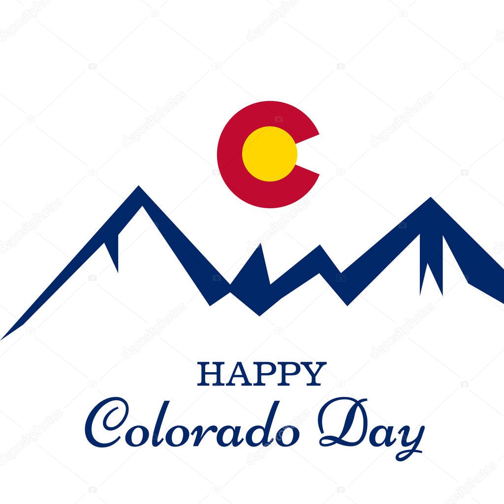 Vector illustration of a Background for Happy Colorado Day.