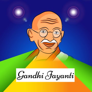 Gandhi Jayanti için vektör illüstrasyonu.