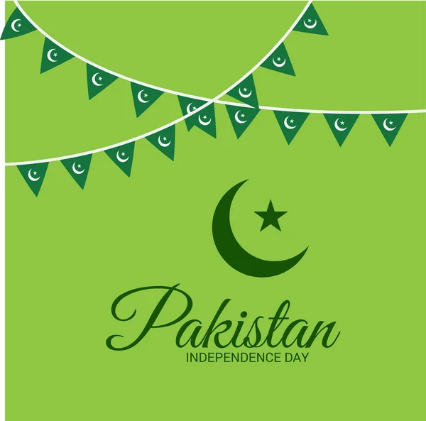 巴基斯坦独立日背景的矢量图解 图库矢量图片