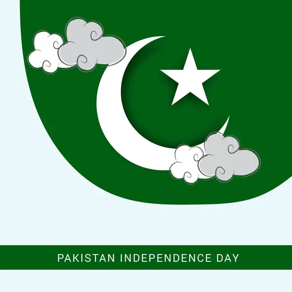 Εικονογράφηση Διάνυσμα Ενός Φόντου Για Την Ημέρα Ανεξαρτησίας Του Πακιστάν Διάνυσμα Αρχείου